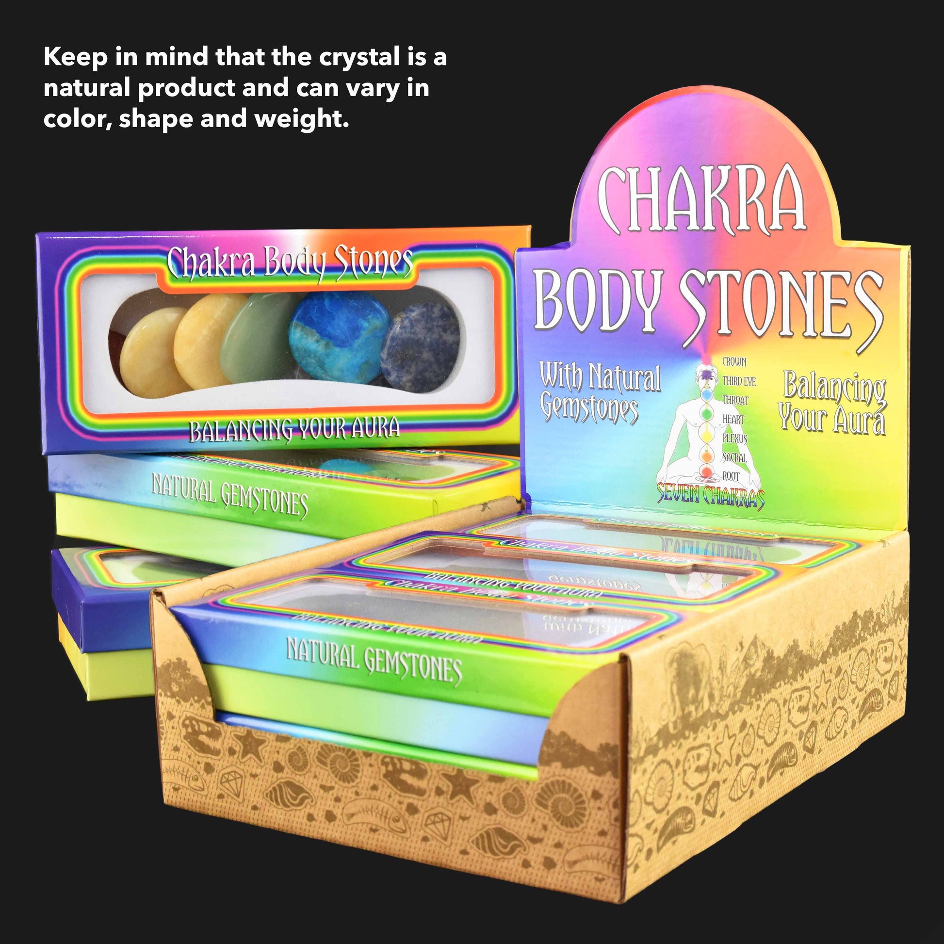 Chakra kroppsstenar 4cm