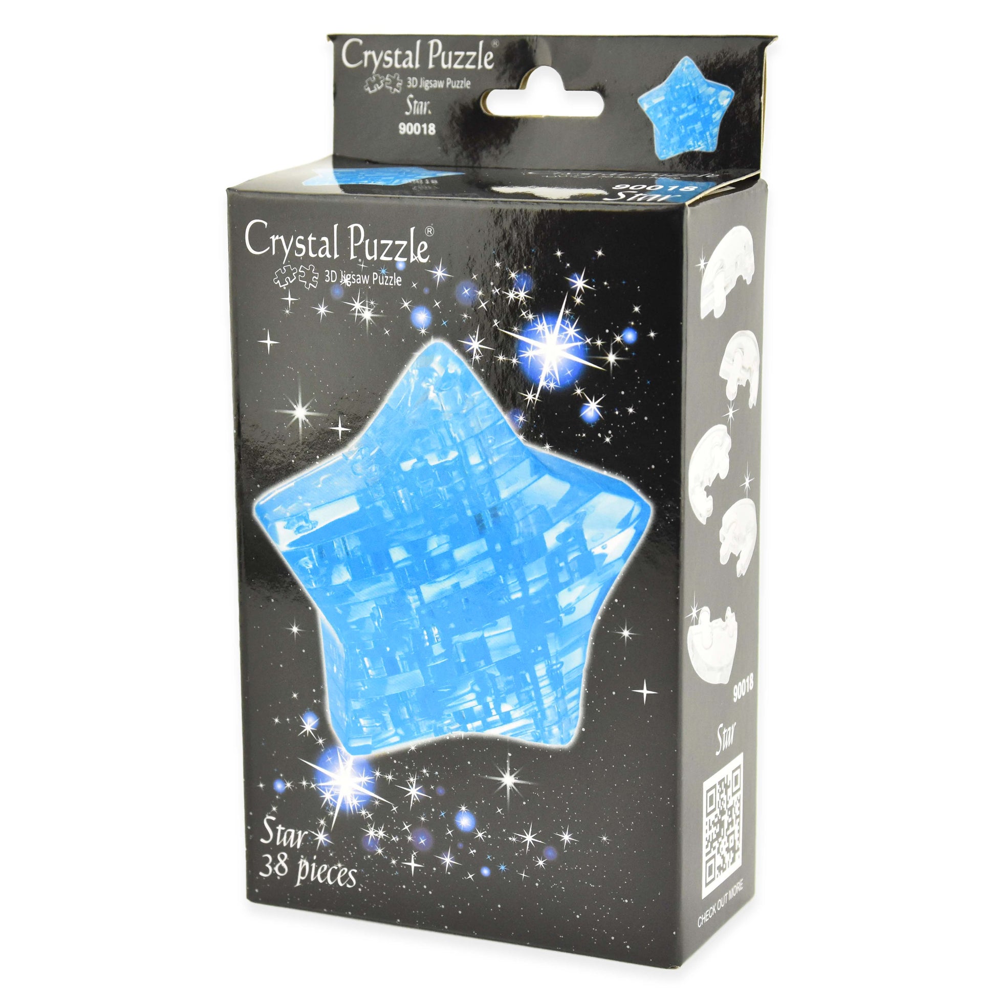 Kristallpussel blå stjärna 38 bitar