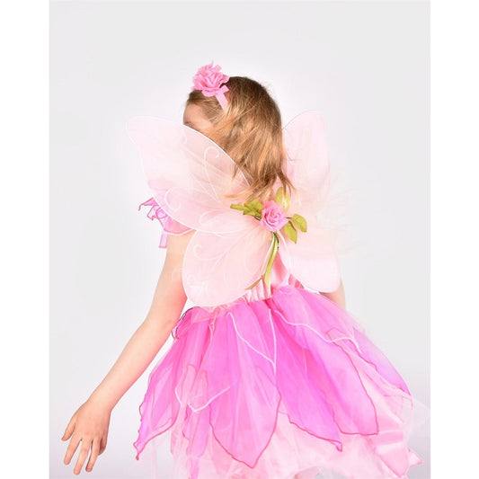 FAIRY DRESS+WINGS+DIADEM+WAND 122-128 CL 6-8 YEARS