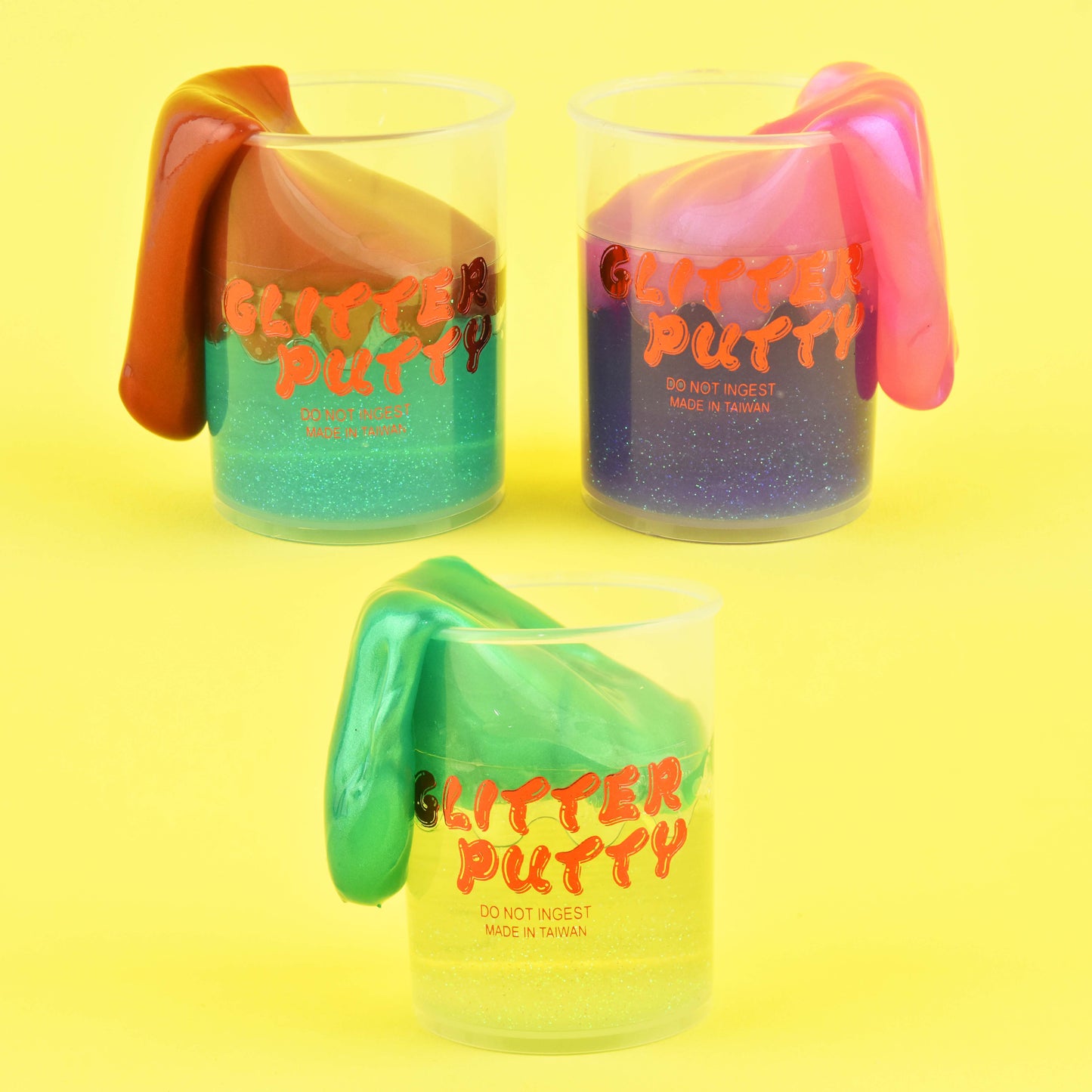 Putty tvåton glittrande/neon 135g 7cm