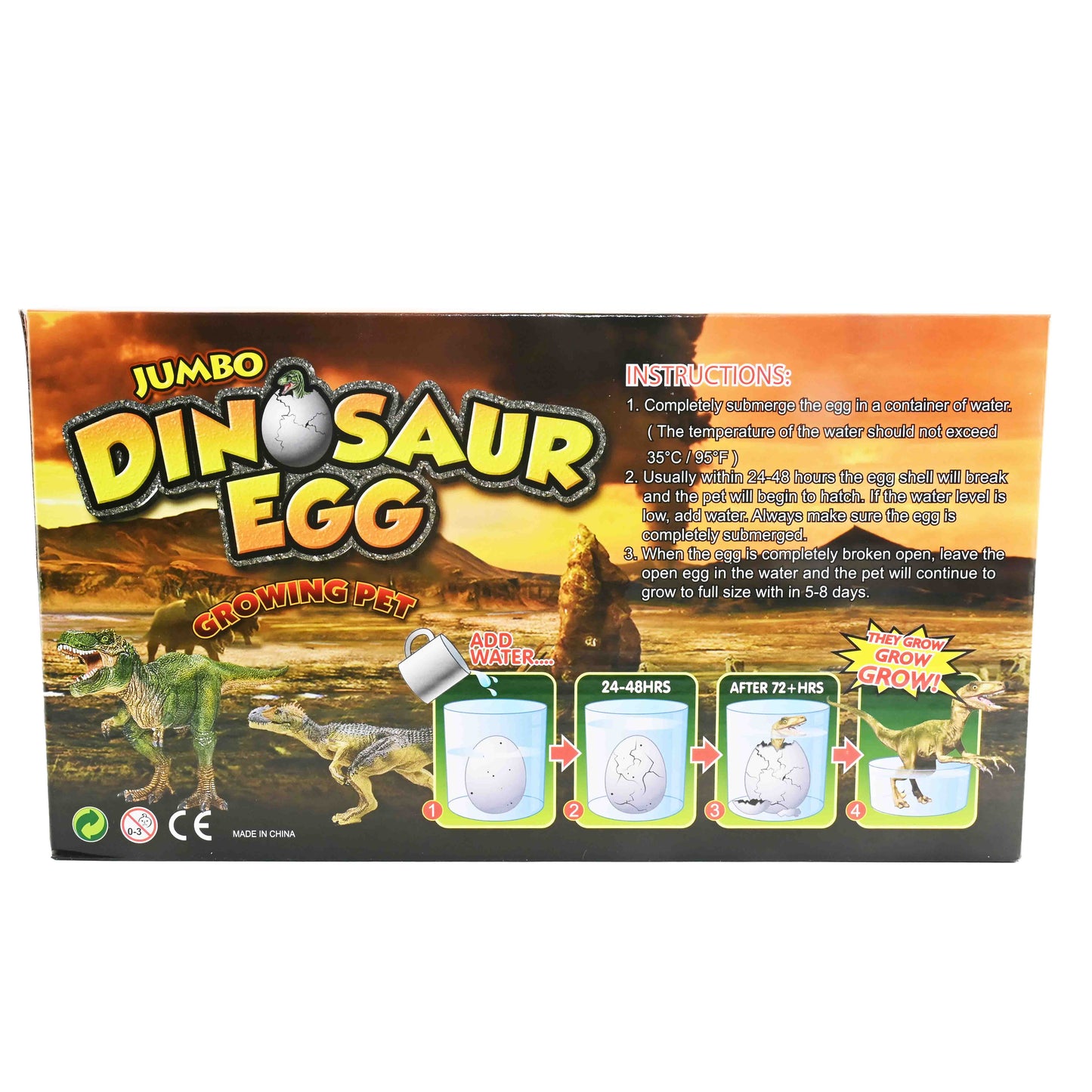 Växande dinosaurieägg 11cm