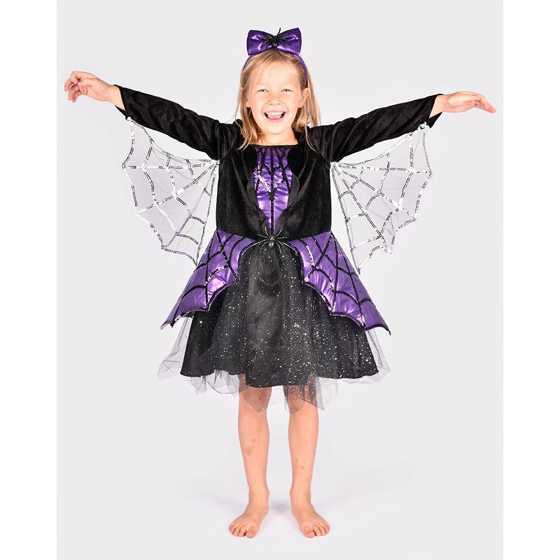 DRESS SPIDER W.HEADBAND 122-128 CL 6-8 YEARS