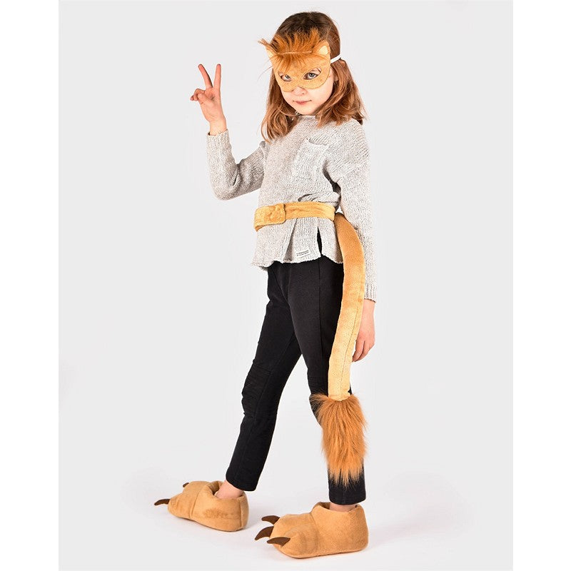 SLIPPERS MASK and TAIL LION SET EU SIZE 30-34