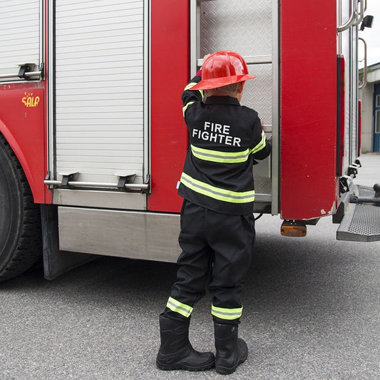 Brandmannskostym 110-116 cl 4-6 år 4 delar