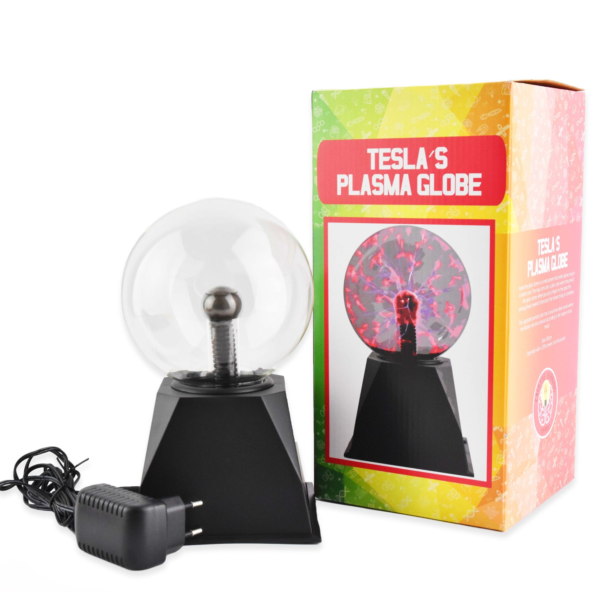 Tesla plasmaglob med strömkabel 21cm