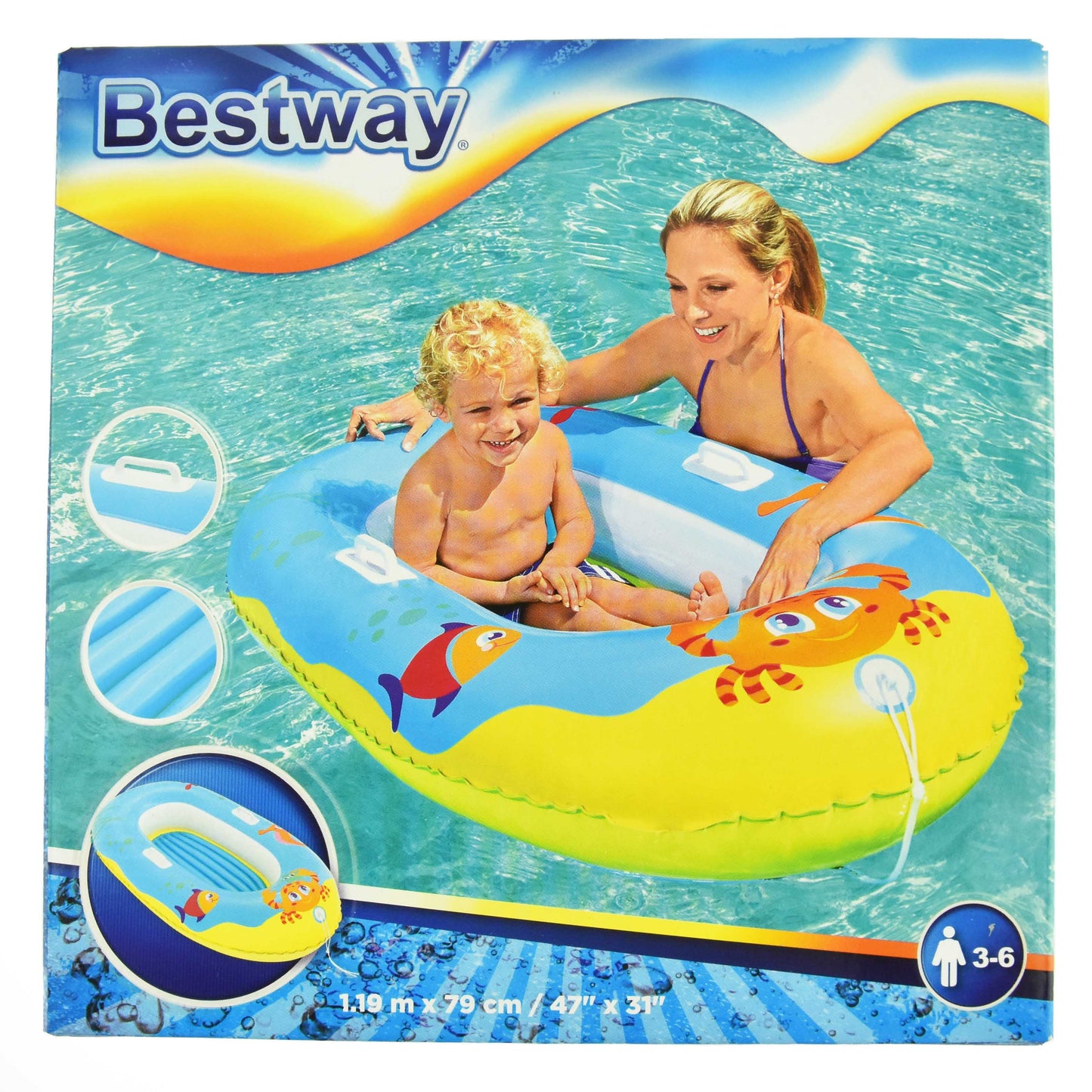 Uppblåsbar båt bestway 119x79cm