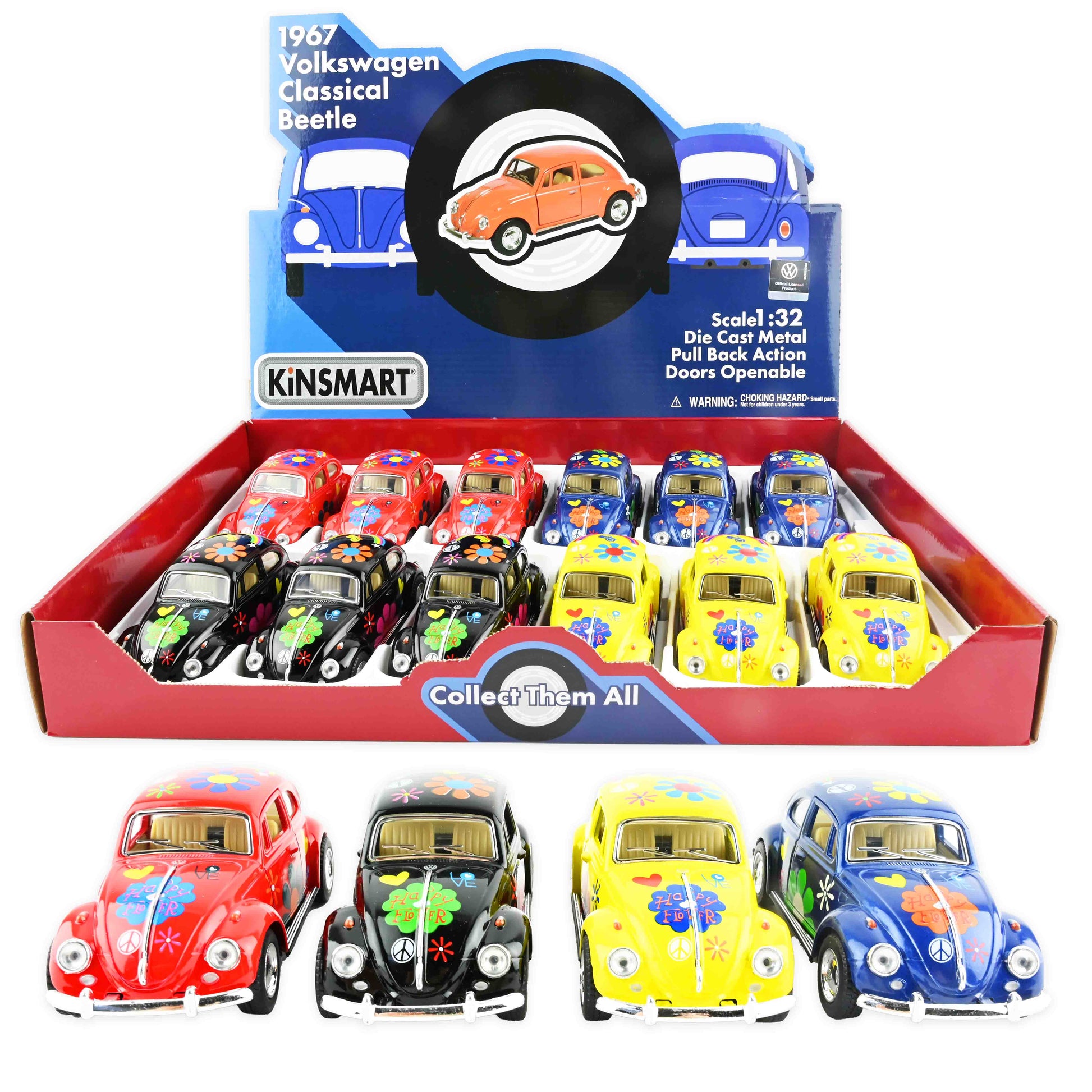 Volkswagen bubbla 1967 blomma pb 13cm 1:32