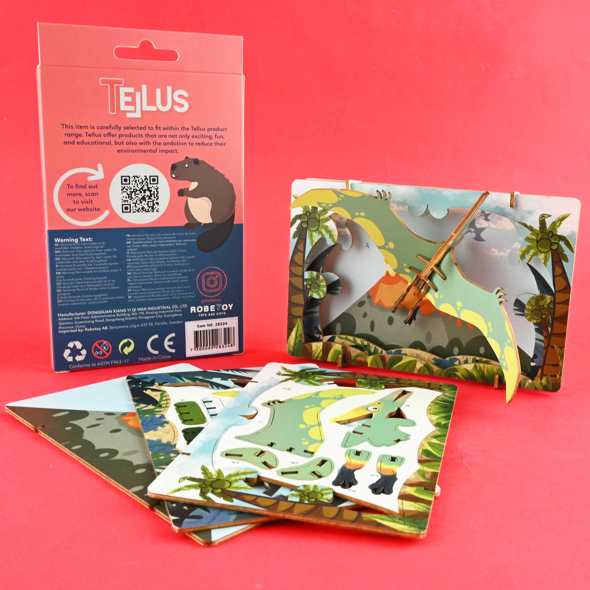 3D-teaterpussel pterodactylus 17cm