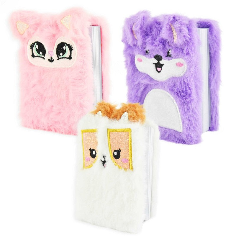 Fluffig djuranteckningsbok A7 11,5cm