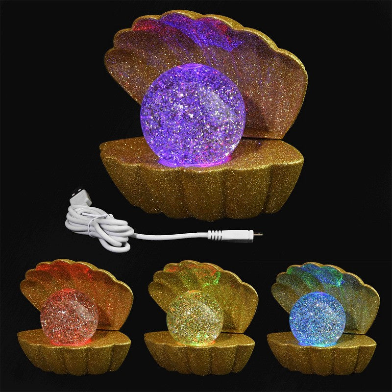 Lampaskal med glitterboll 15cm