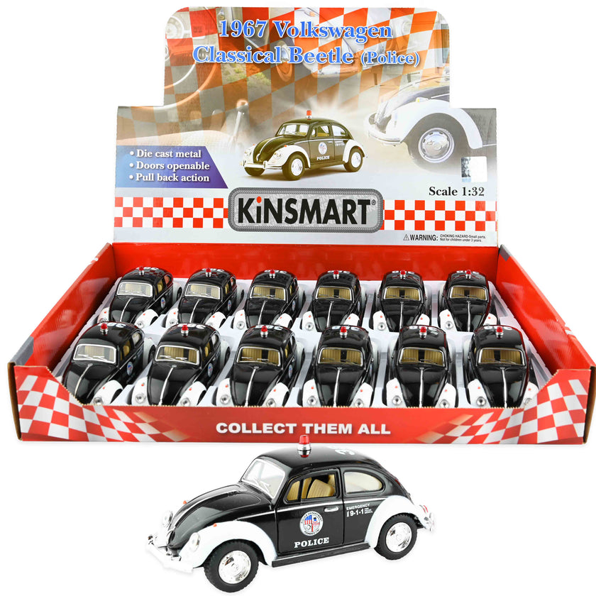 Volkswagen polisbil 1967 13cm 1:32