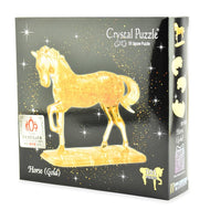 3D Crystal Puzzle Pussel häst guld 101 bitar