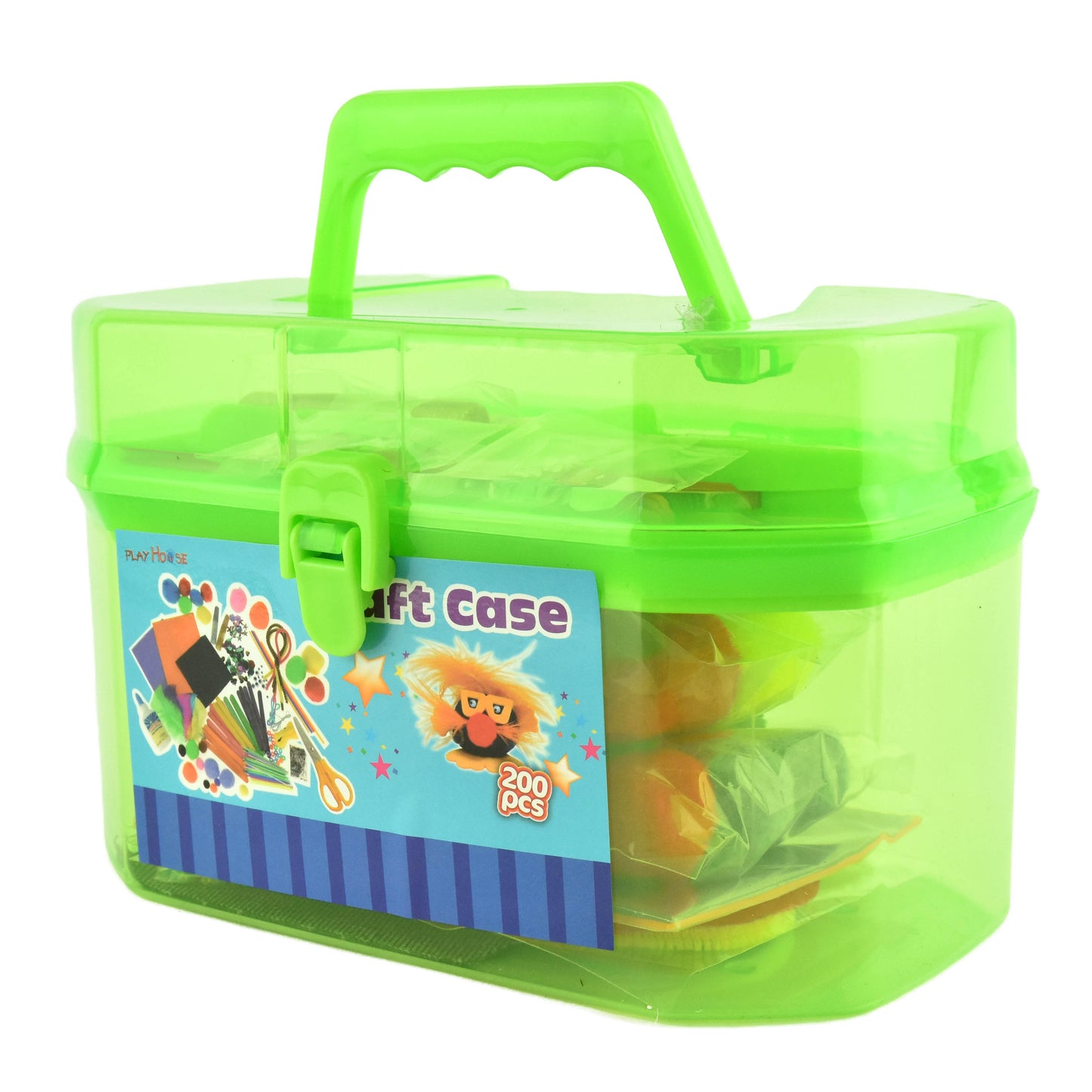Hantverkslåda grön 22cm 200bitar
