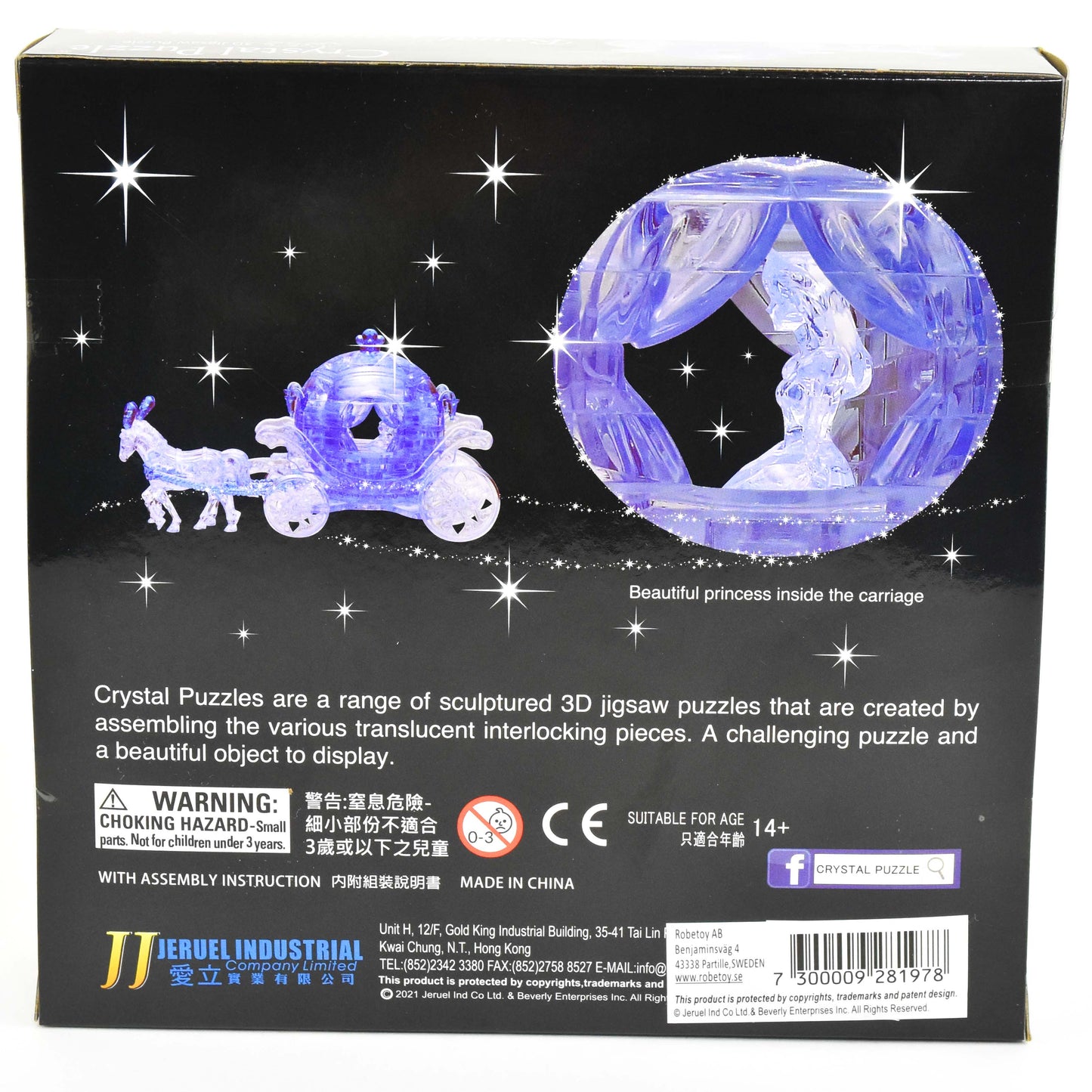 Kristallpusselvagn blå 67 delar