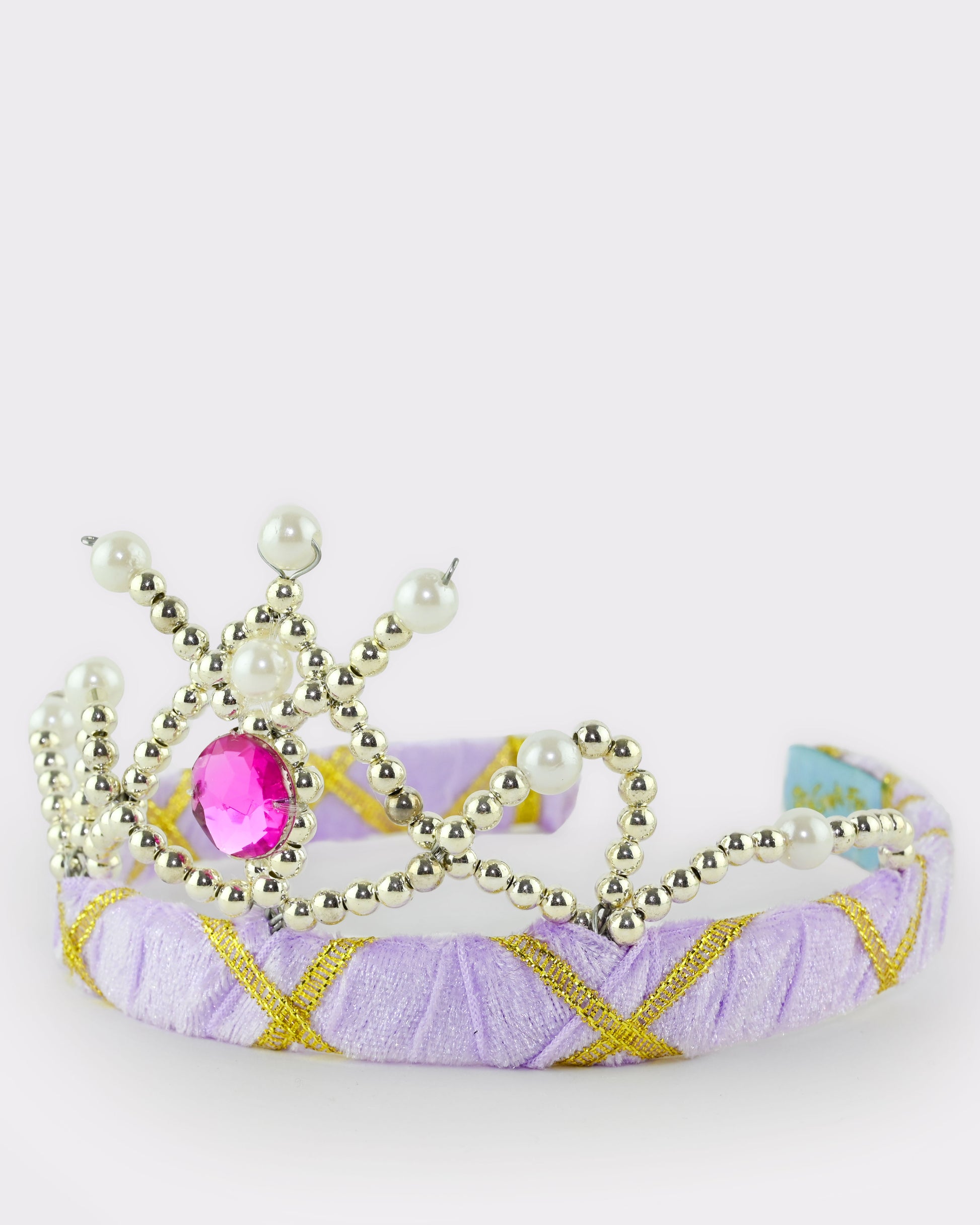 Tiara ljuslila sammet 14cm