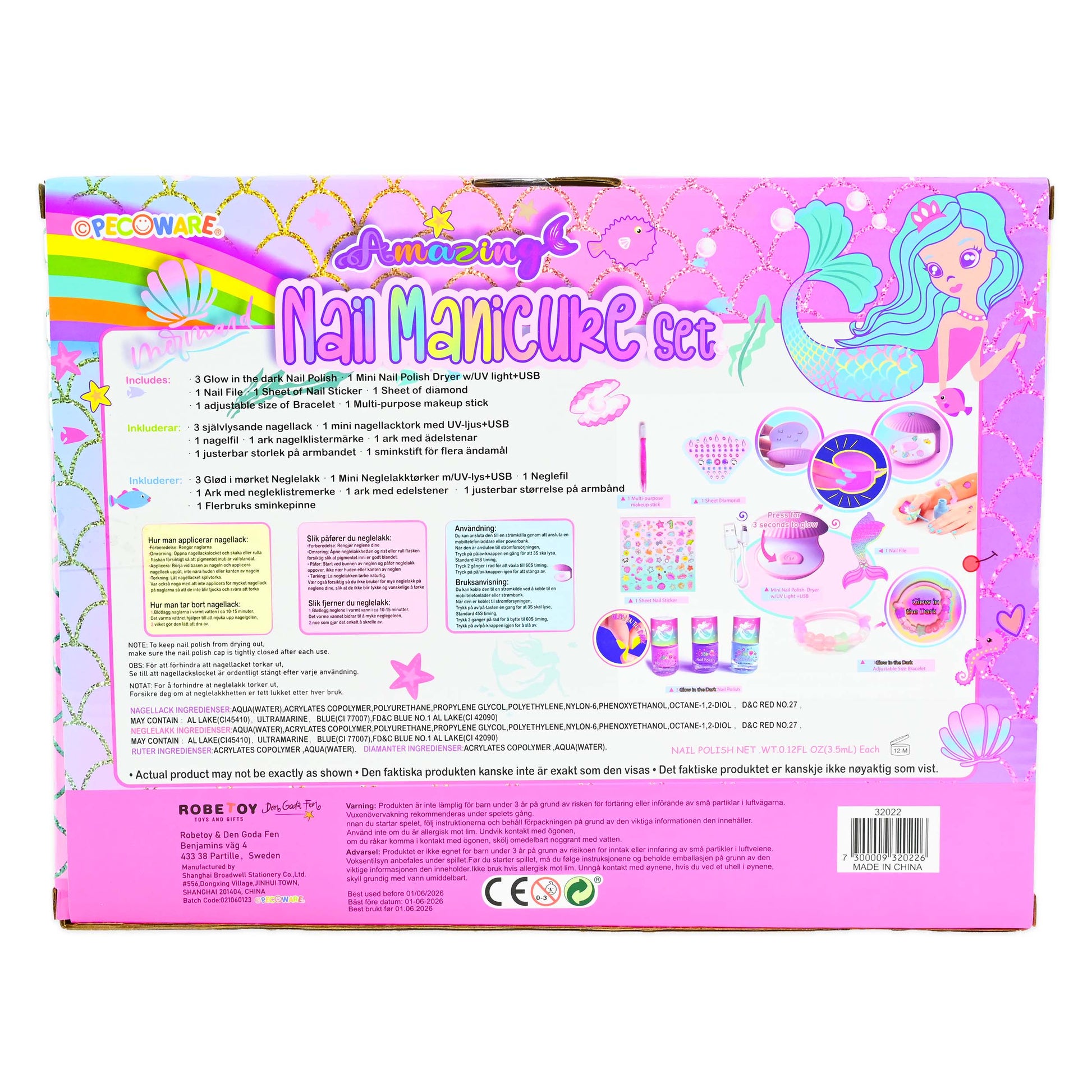 Spik konst set gid 9 delar 29cm