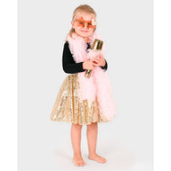 Tutu disco guldset 4 delar 98-104 cl 2-4 år