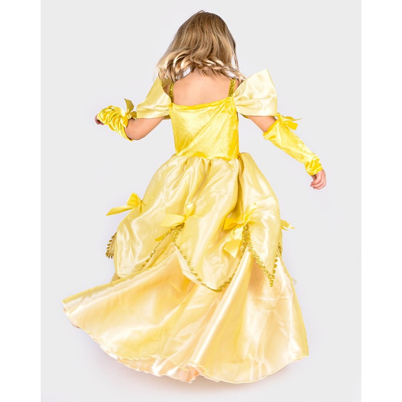 DRESS YELLOW W. ACC BELLE 98-104 CL 2-4 YEARS