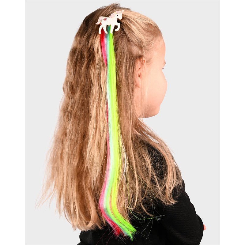 HAIR CLIP UNICORN W. RAINBOW HAIR 43cm