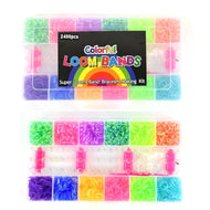 Loom-band med verktyg gör-det-själv 2400pcs 9-1cm