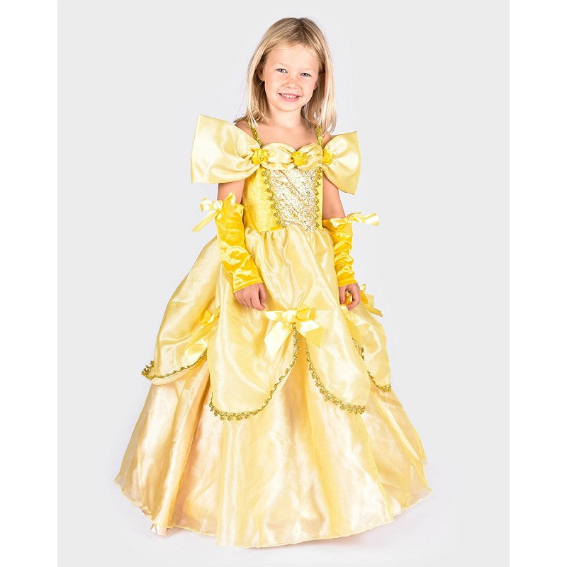 DRESS YELLOW W. ACC BELLE 98-104 CL 2-4 YEARS