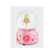 Glitterglob med fe och vevmusik 12cm