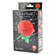 3D Crystal Puzzle Pussel röd ros 44bitar