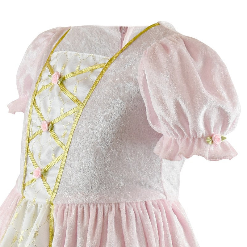 PRINCESS DRESS VELVET PINK 122-128 CL 6-8 YEARS