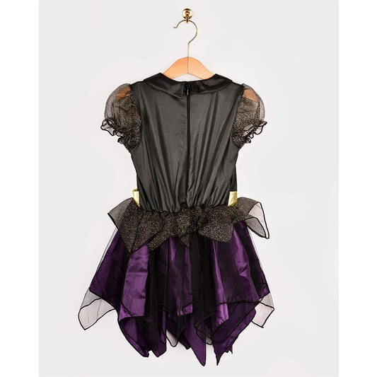 WITCH DRESS + HAT DELUXE 110-116 CL 4-6 YEARS