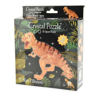 3D Crystal Puzzle Pussel T-rex brun 49 bitar