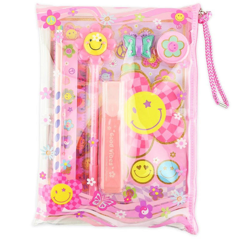 Skrivportfölj smiley 9pcs 24cm