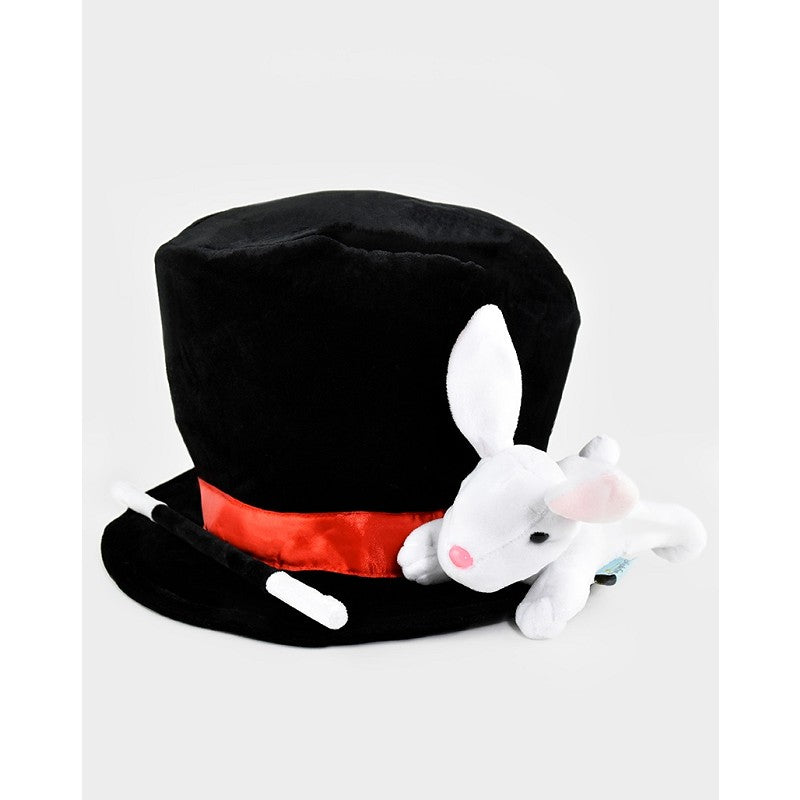 MAGICIAN HAT w RABBIT &amp; WAND adj