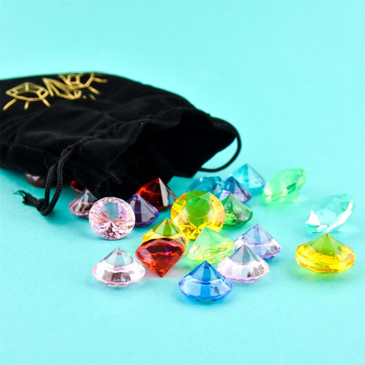 DIAMONDS IN VELVET BAG 47pcs 16cm