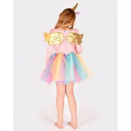 DRESS UNICORN w DIADEM 110-116 CL 4-6 YEARS