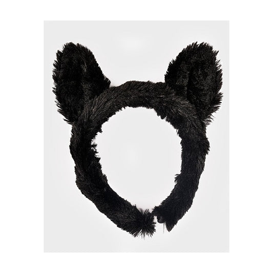 BLACK CAT DRESS W. HEAD PIECE 122-128 CL 6-8 YEARS