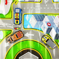 Bilkollektion med karta i flerfärg pb