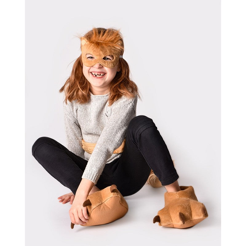 SLIPPERS MASK and TAIL LION SET EU SIZE 30-34