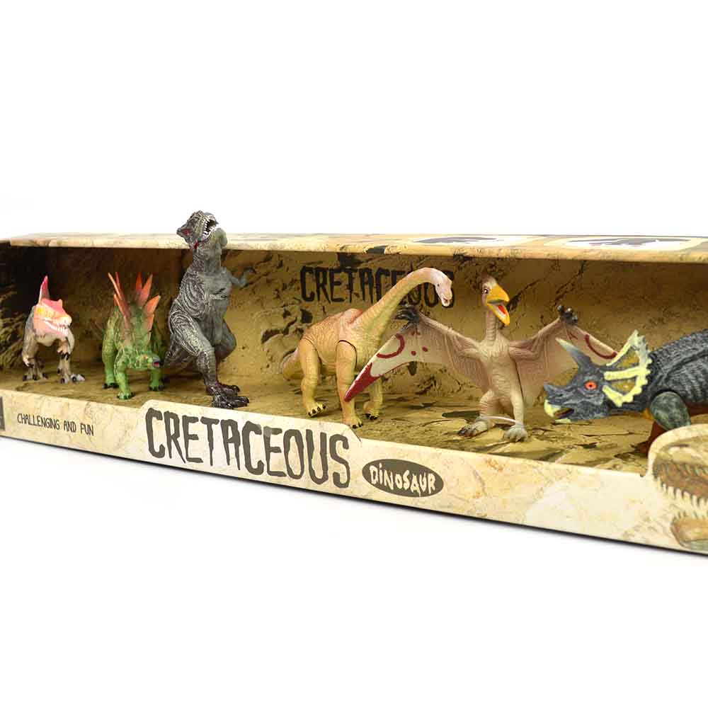 Dinosaurieuppsättning 6 delar 13-14cm