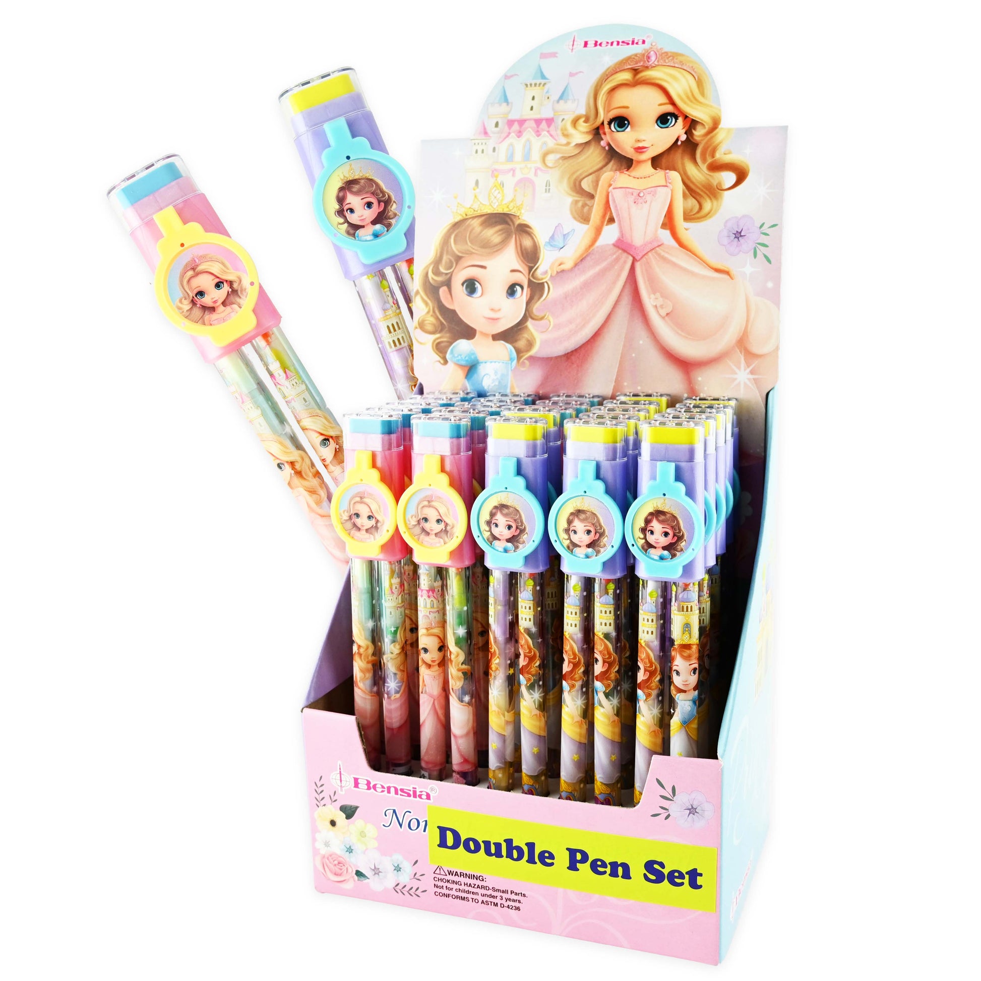 Penna och flerfärgspenna prinsessa 15,5cm