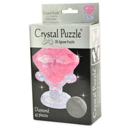 Kristallpussel rosa diamant 43 bitar