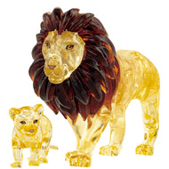 Kristallpussel lejon & unge 55 bitar