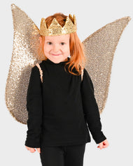 Vingar gyllene pailletter 54cm