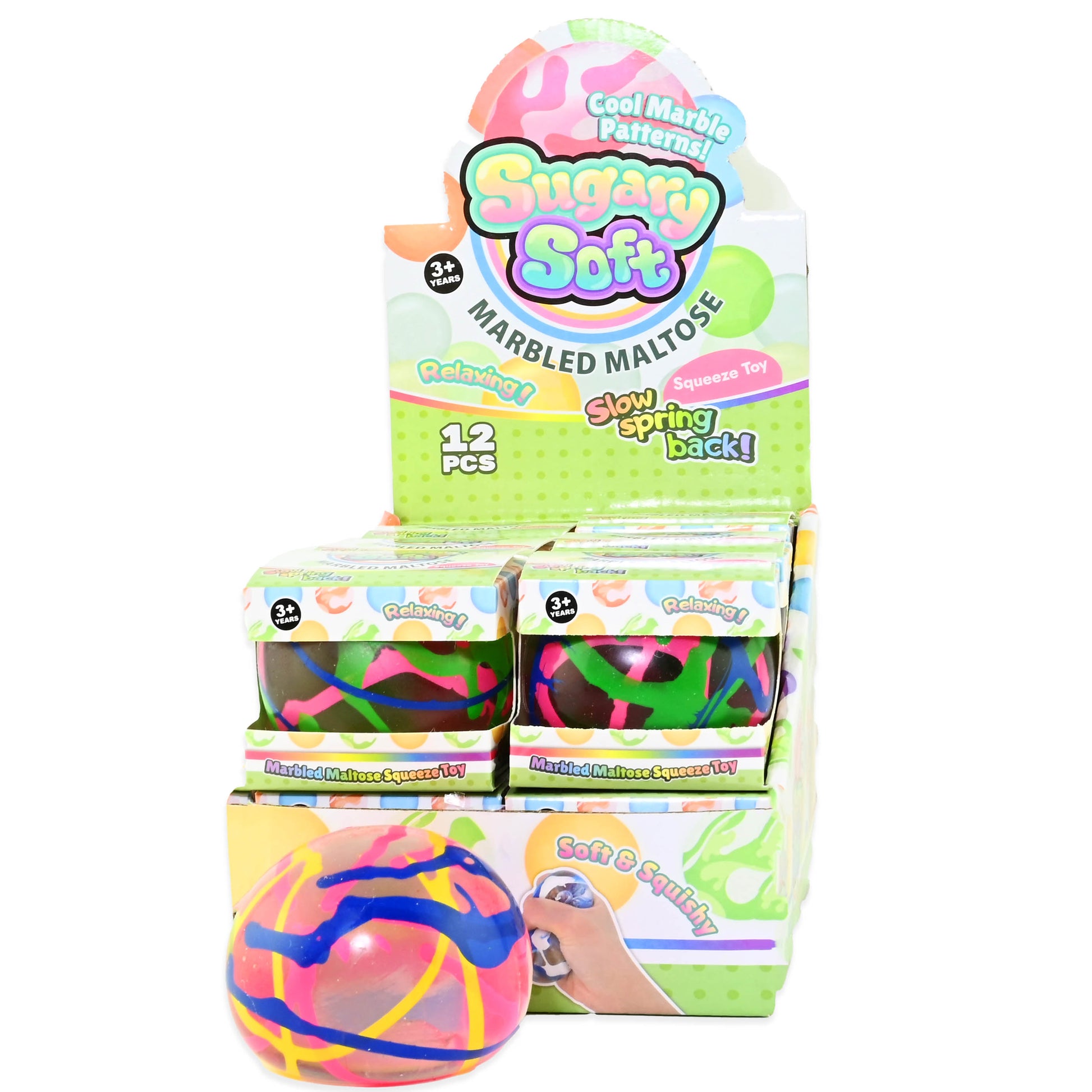 Squeeze sugar marbled ball klämkula