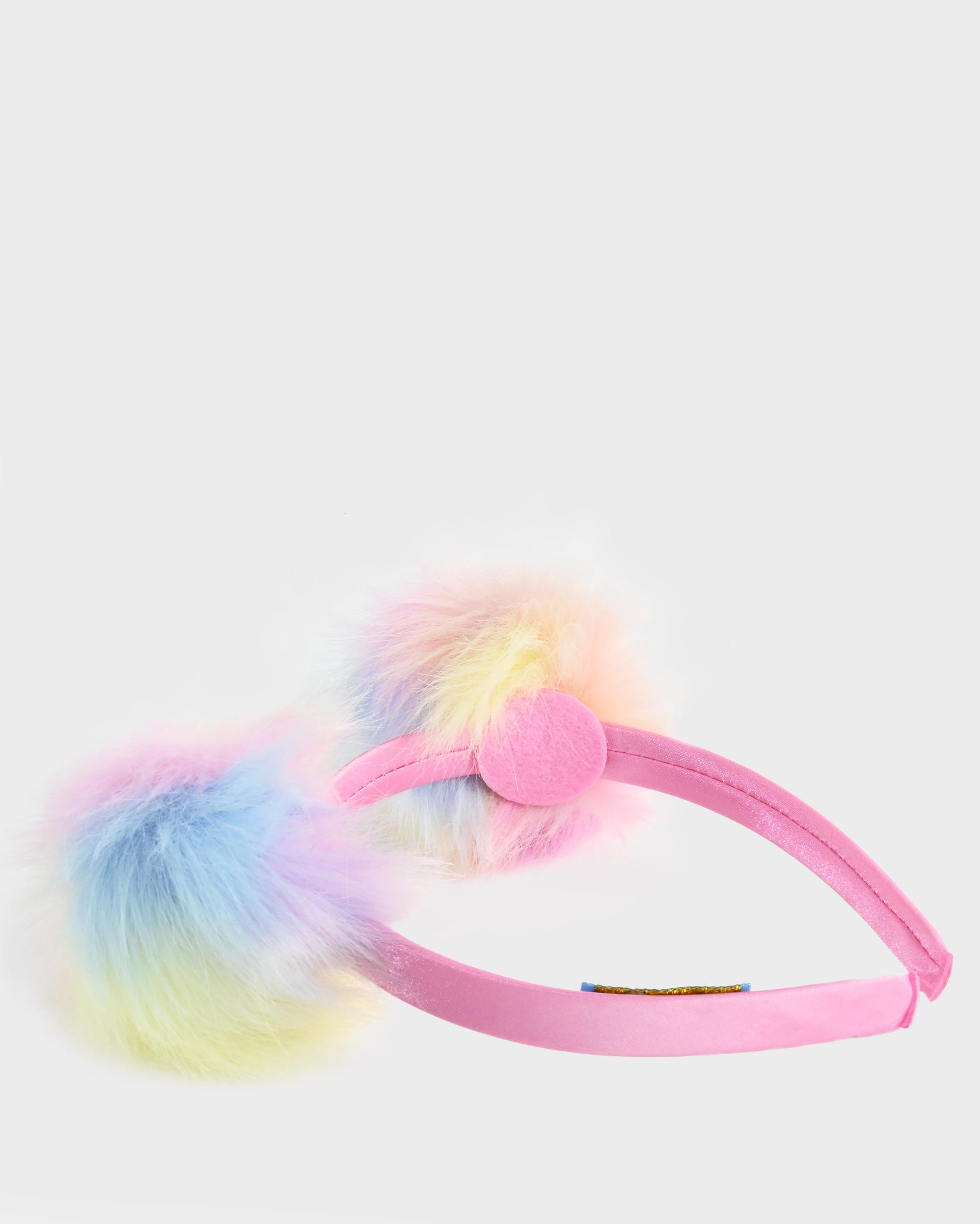 Hårband med pälspompom 18cm