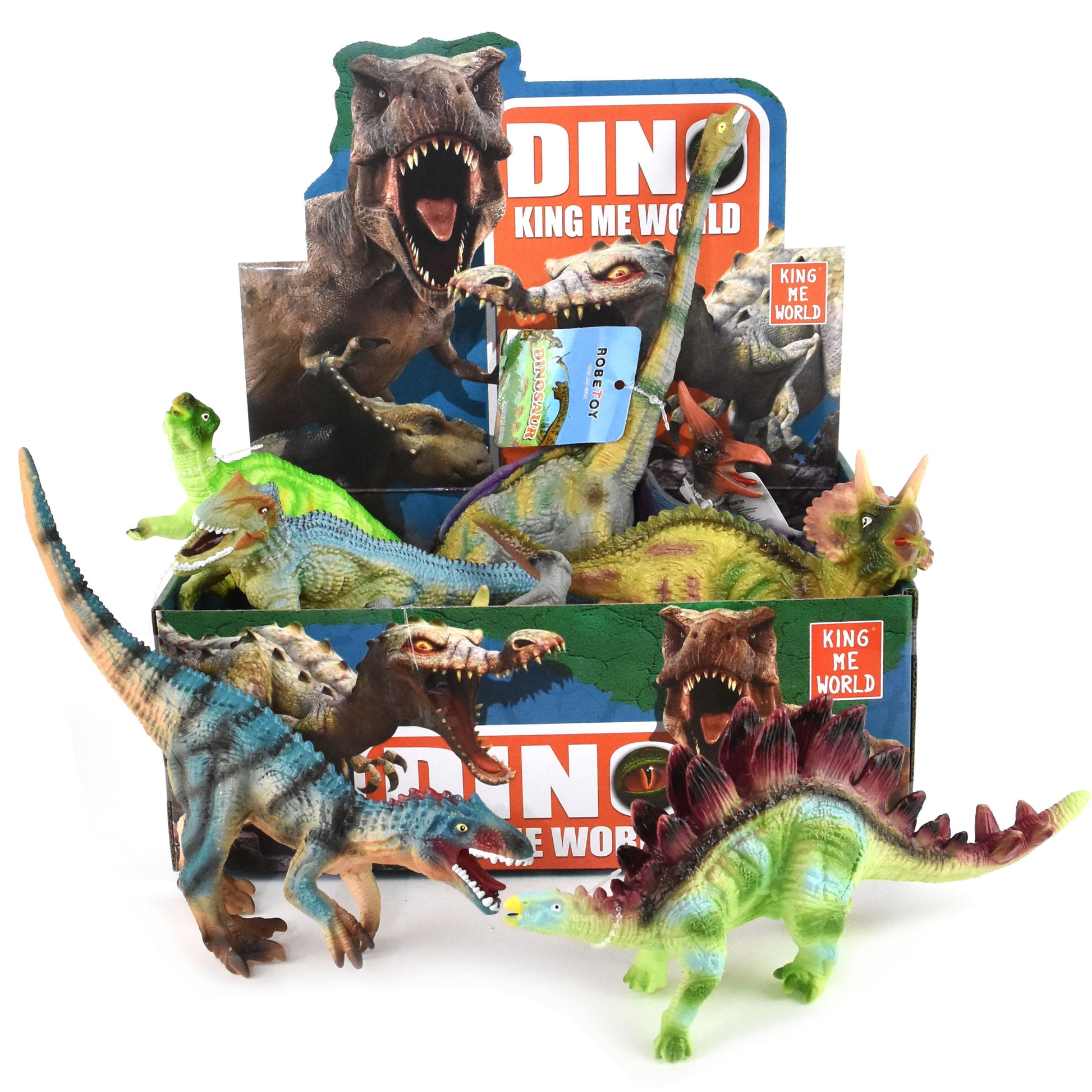Mjuk dinosaurie med pipande ljud 23cm