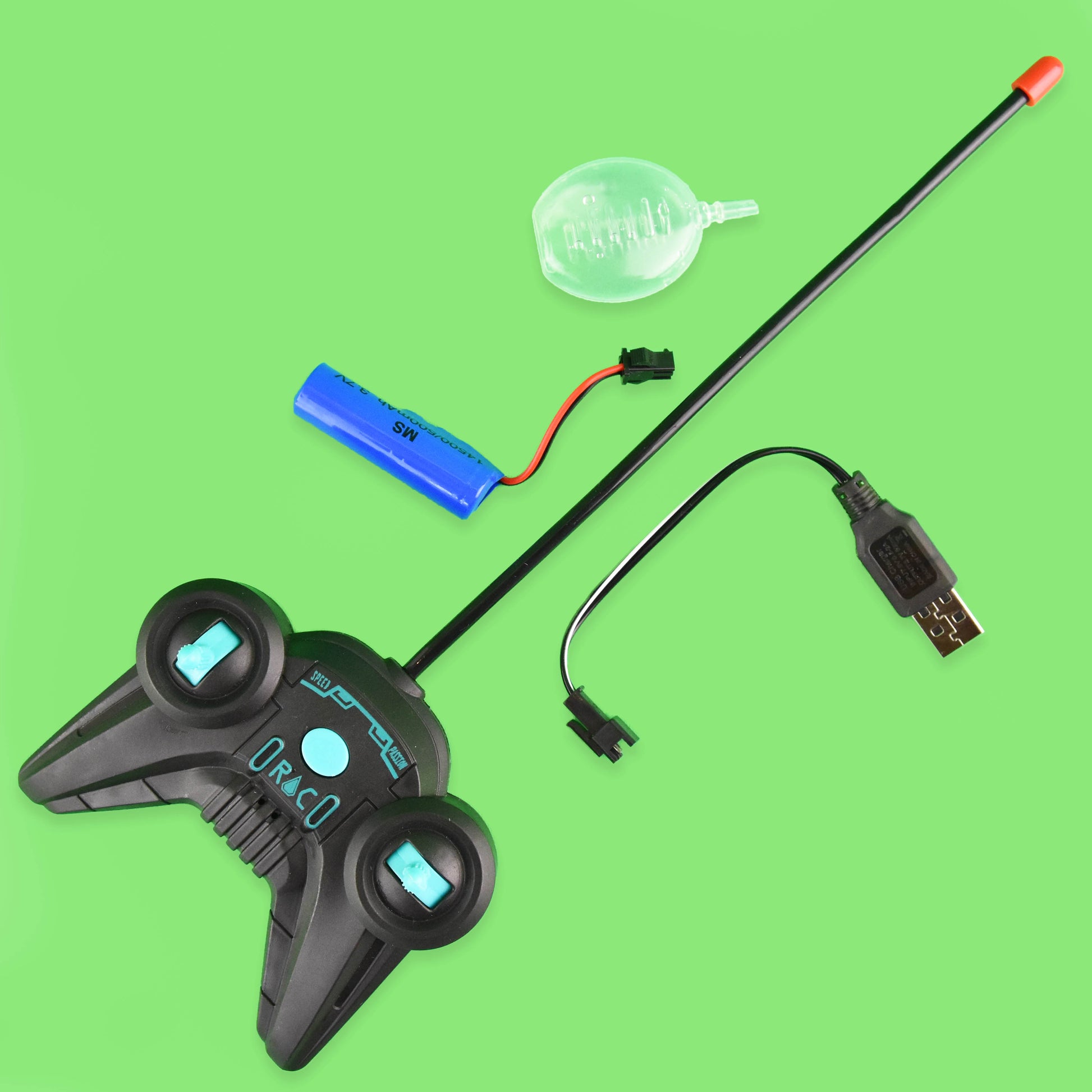 Bil fjärrstyrd med rökande avgasrör b/o 18cm