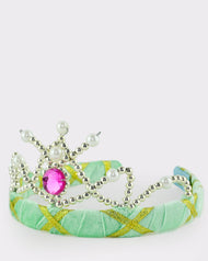 Tiara ljusgrön sammet 14cm