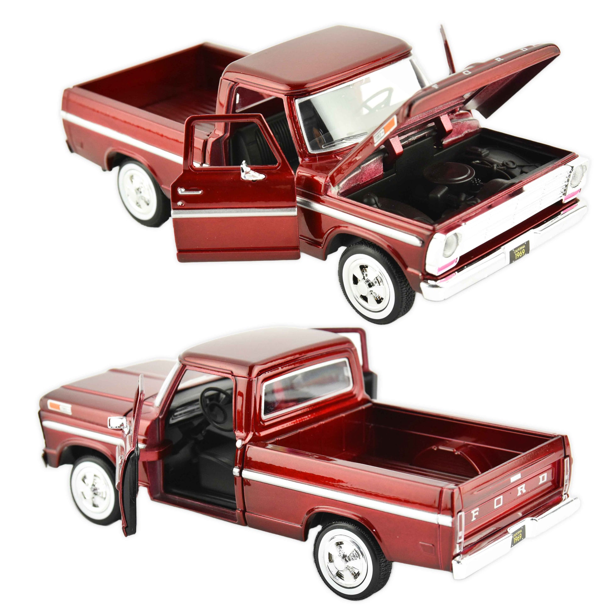 Bil ford f-100 pickup (1969) 1:24 19cm