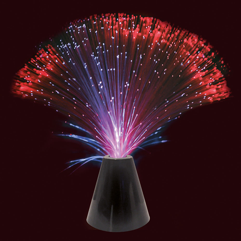 Fiberoptisk flerfärgad lampa b/o 34cm