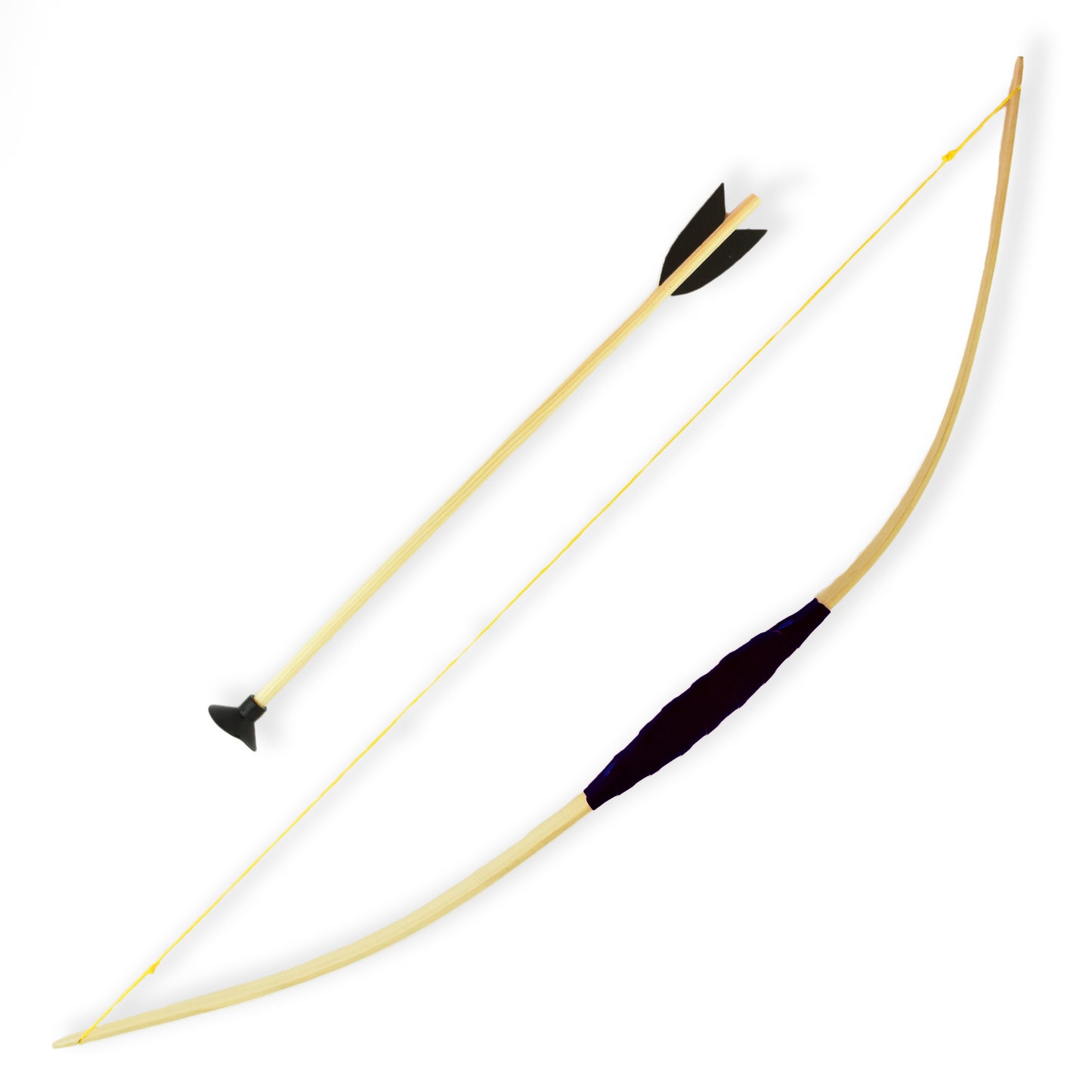 Rött läderbåge i trä 80cm